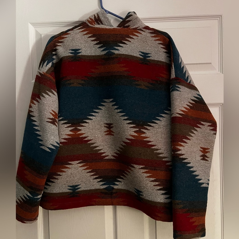 Blue Busa Aztec Western Jacket - Picture 2 of 2